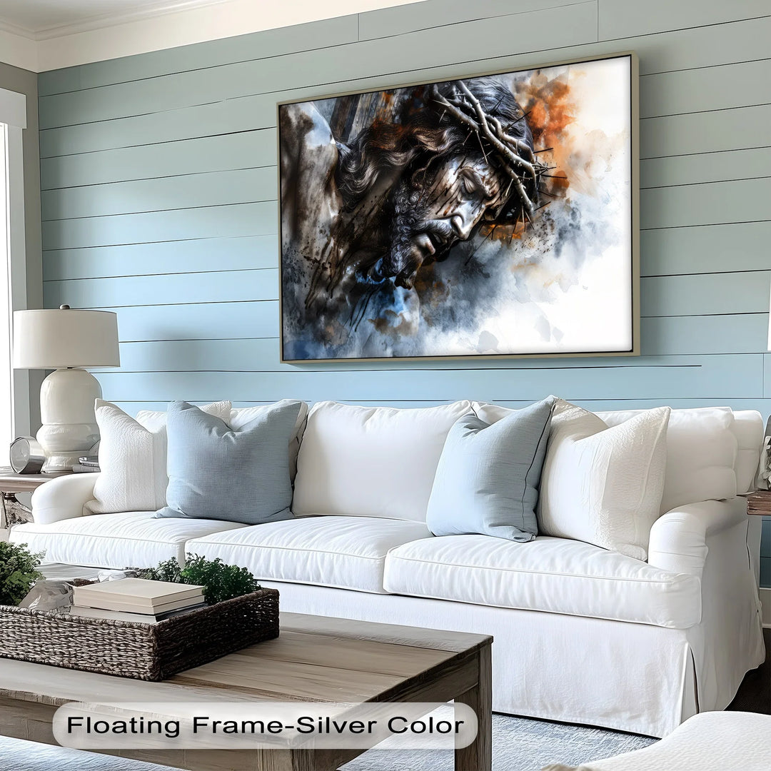 Silent Mercy – Jesus Crown of Thorns Close-Up Canvas Print