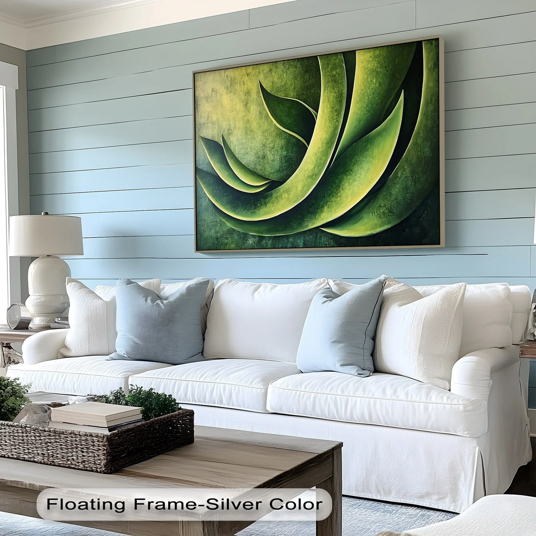 Verdant Motion – Abstract Green Botanical Canvas Print - MyPhotoStation