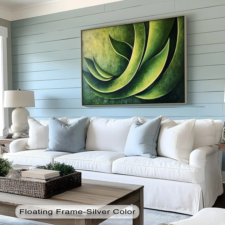 Verdant Motion – Abstract Green Botanical Canvas Print - MyPhotoStation