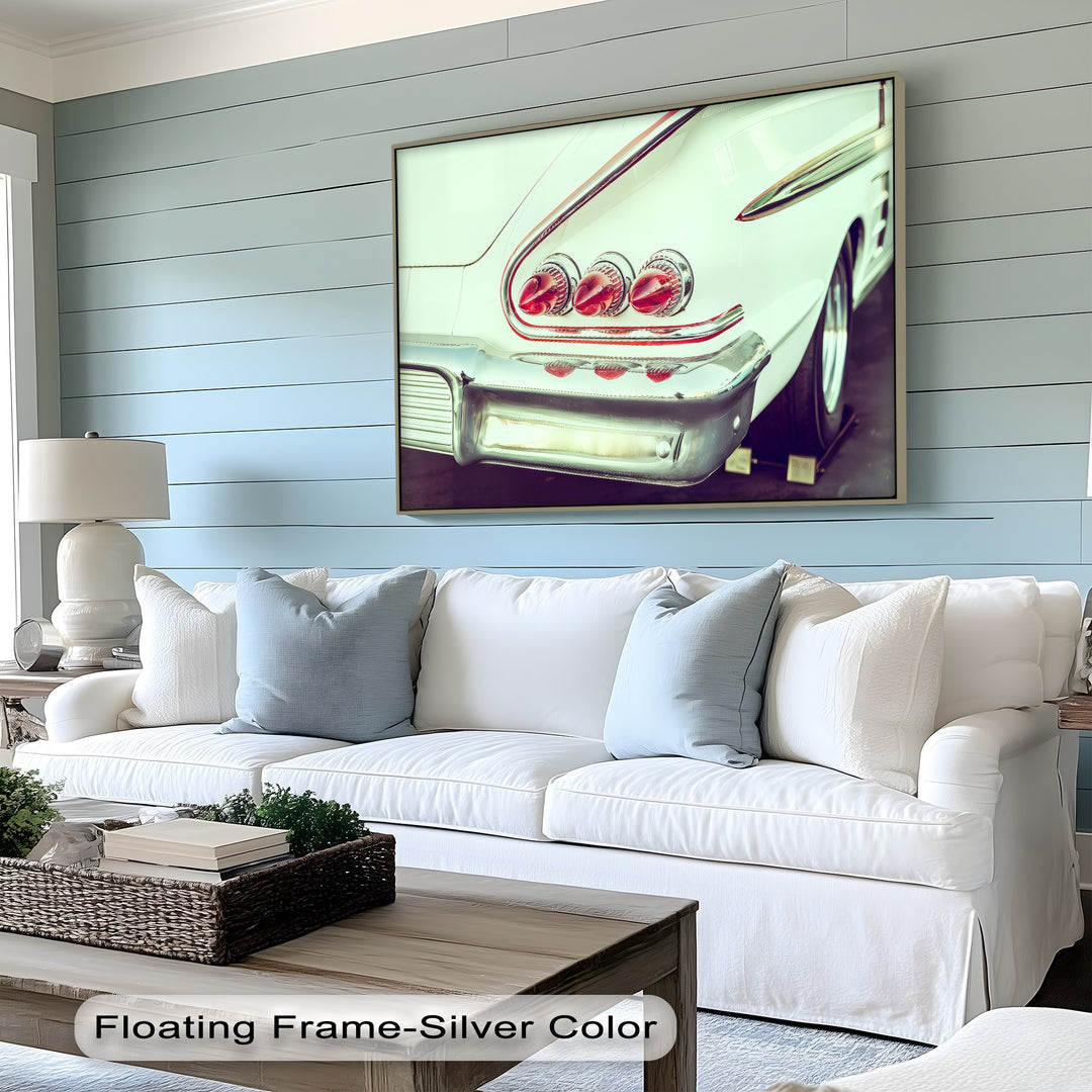 Tail Light Royalty – Classic Chrome Fins Canvas Print