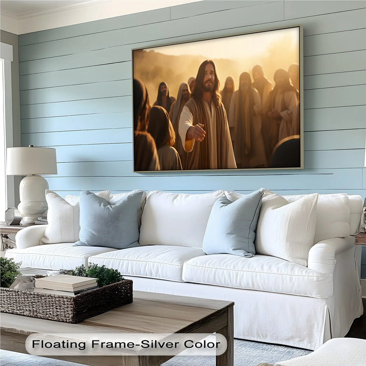 Come, Follow Me – Jesus Calling to the Crowd Canvas Print - MyPhotoStation