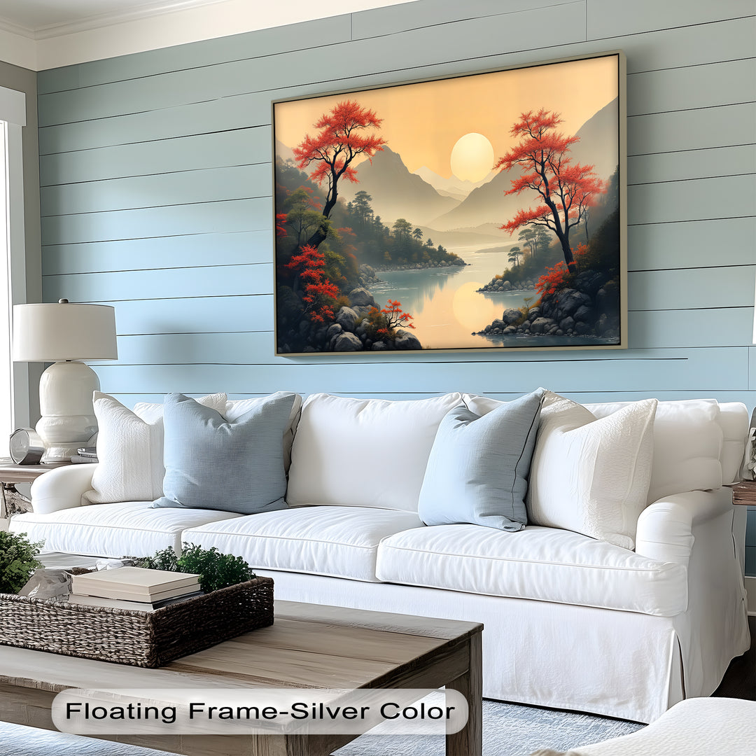 Japanese Mountains – Landscape Canvas Wall Art | Framed Wall Art