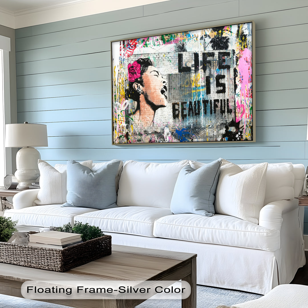 Amalfi Citrus Escape – Stampa su tela con aranceto mediterraneo