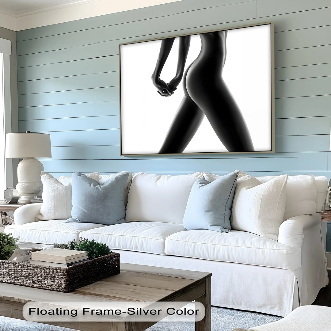Form in Light – Minimalist Female Silhouette Canvas Print - MyPhotoStation