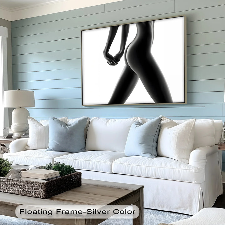 Form in Light – Minimalist Female Silhouette Canvas Print - MyPhotoStation
