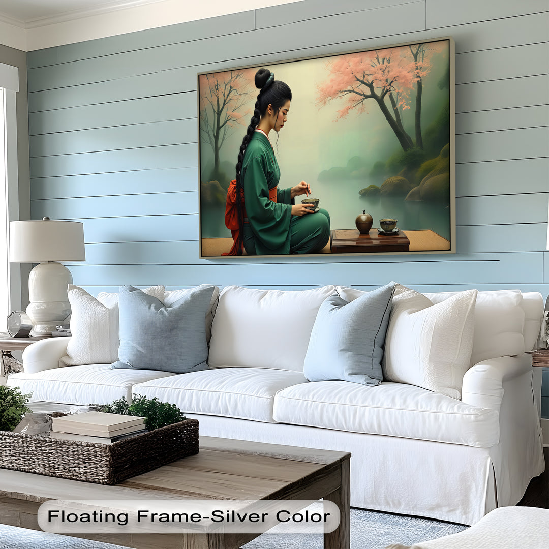 Tranquil Ceremony – Japanese Tea Ritual Canvas Wall Art | Canvas Print