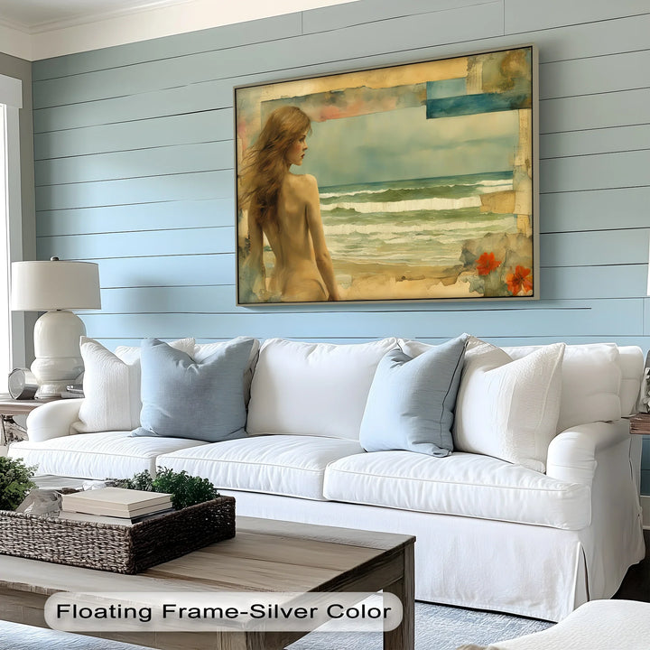 Ocean Muse – Dreamy Nude Seascape Canvas Print - MyPhotoStation