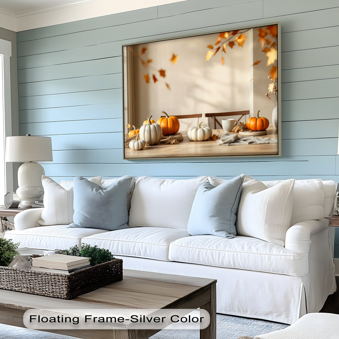 Autumn Serenity – Pumpkin Tabletop Canvas Wall Art | Canvas Artwork