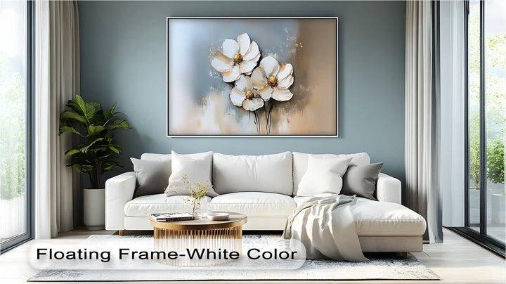 Golden Bloom Trio – Textured Floral Canvas Wall Art - MyPhotoStation