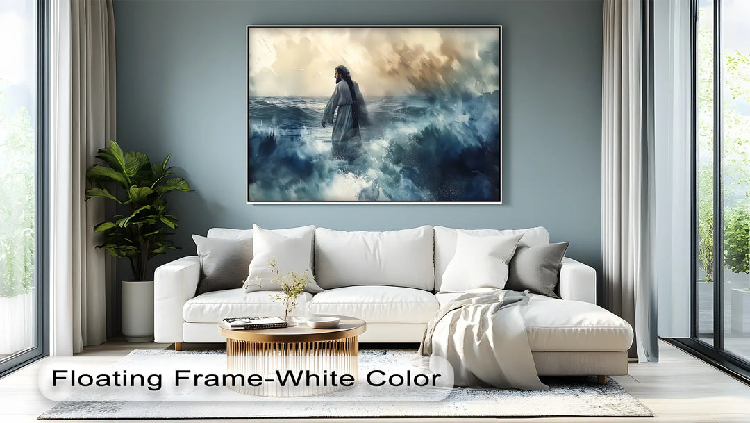 Walking on Water – Jesus on the Sea Canvas Print