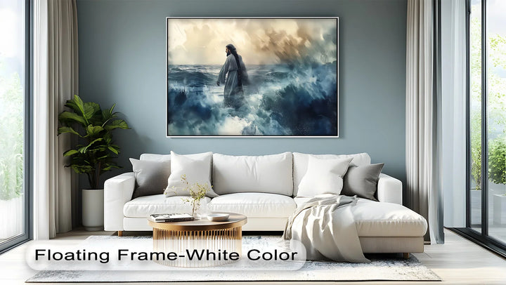 Walking on Water – Jesus on the Sea Canvas Print