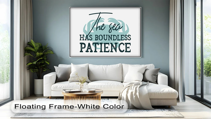 Boundless Patience – Inspirational Ocean Quote Canvas Print - MyPhotoStation