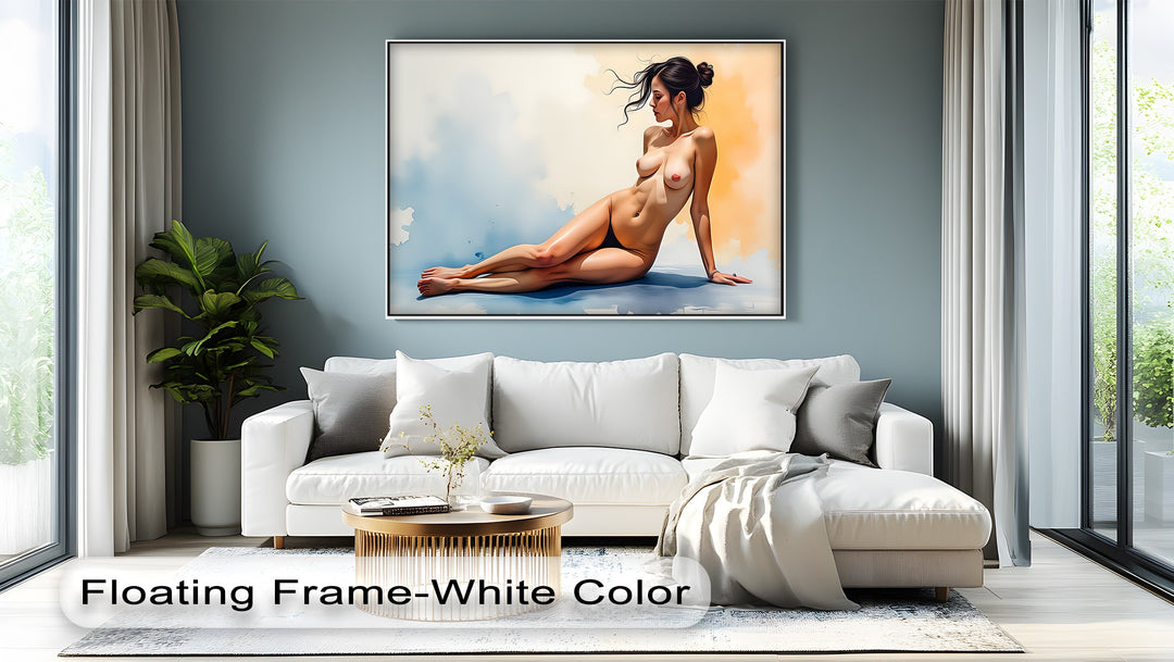 Reclining Nude in Soft Light – Erotic Canvas Wall Art | Naked Art
