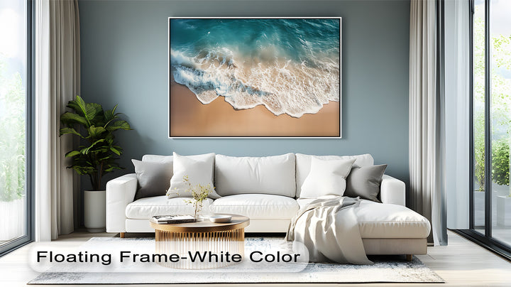 Bring nature’s rhythm into your home with this tranquil beach decor piece, showcasing the elegance of rolling waves on a sunlit shore.

