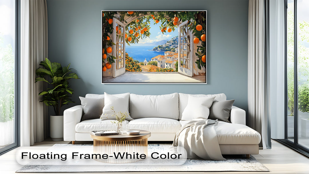 Amalfi Citrus Escape – Mediterranean Orange Grove Canvas Print