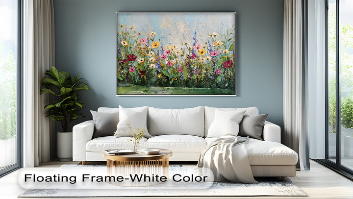 Blossoms in the Breeze – Colorful Wildflower Canvas Print