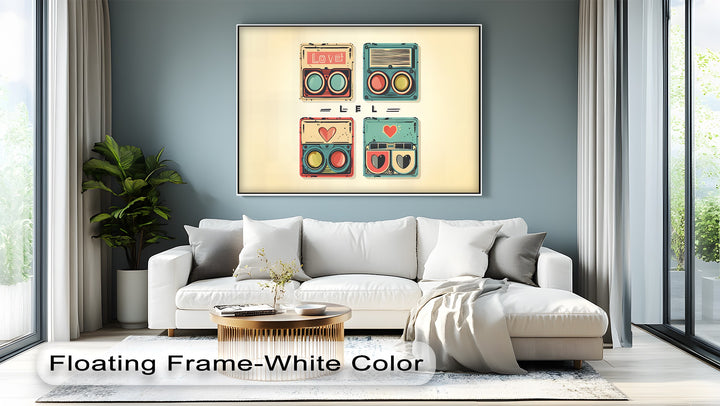 Love Pop Radios – Retro Romance Canvas Print
