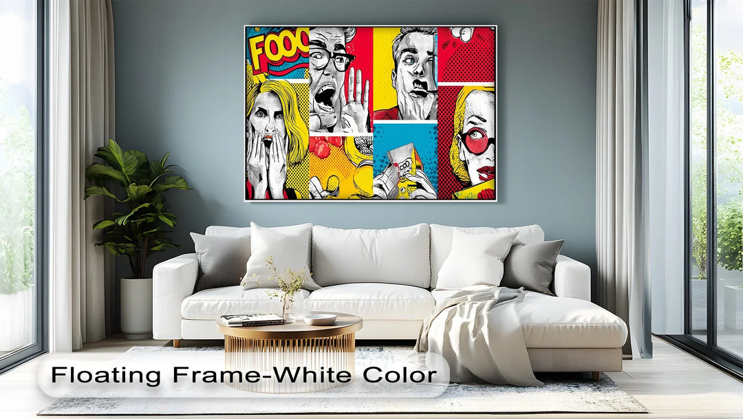 Pop Art Expressions – Comic Strip Style Canvas Print