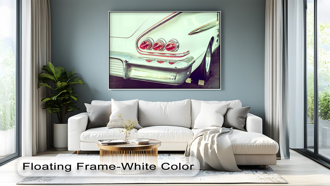 Tail Light Royalty – Classic Chrome Fins Canvas Print