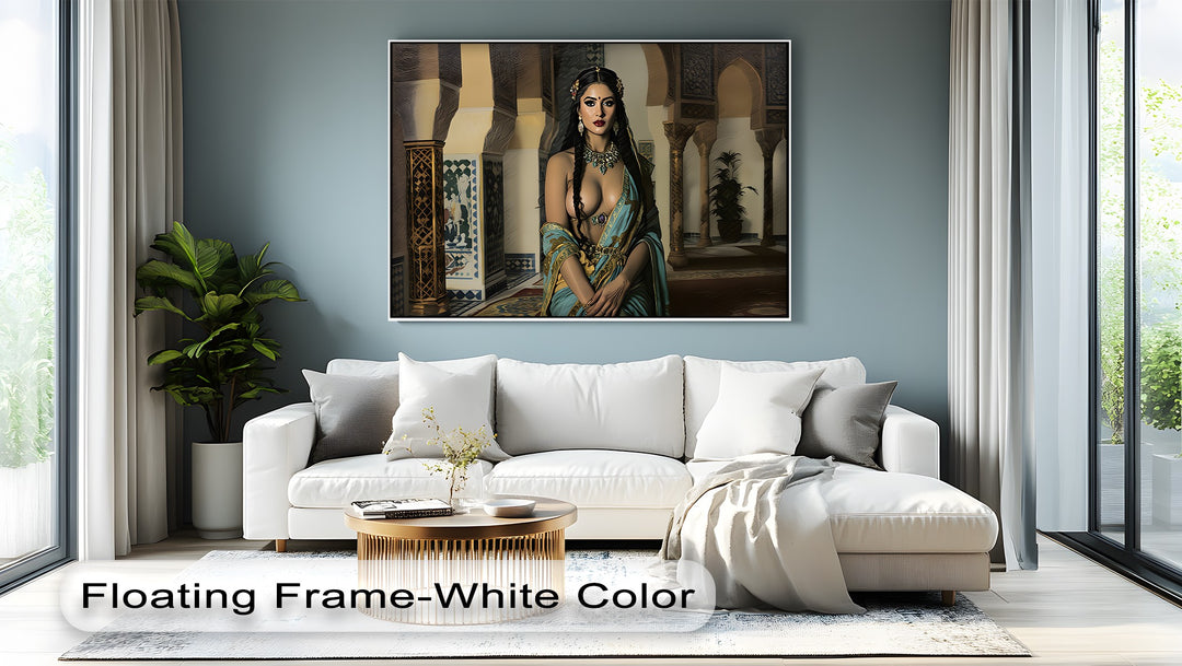 Sapphire Sultaness – Exotic Erotic Canvas Wall Art | Naked Canvas Prints