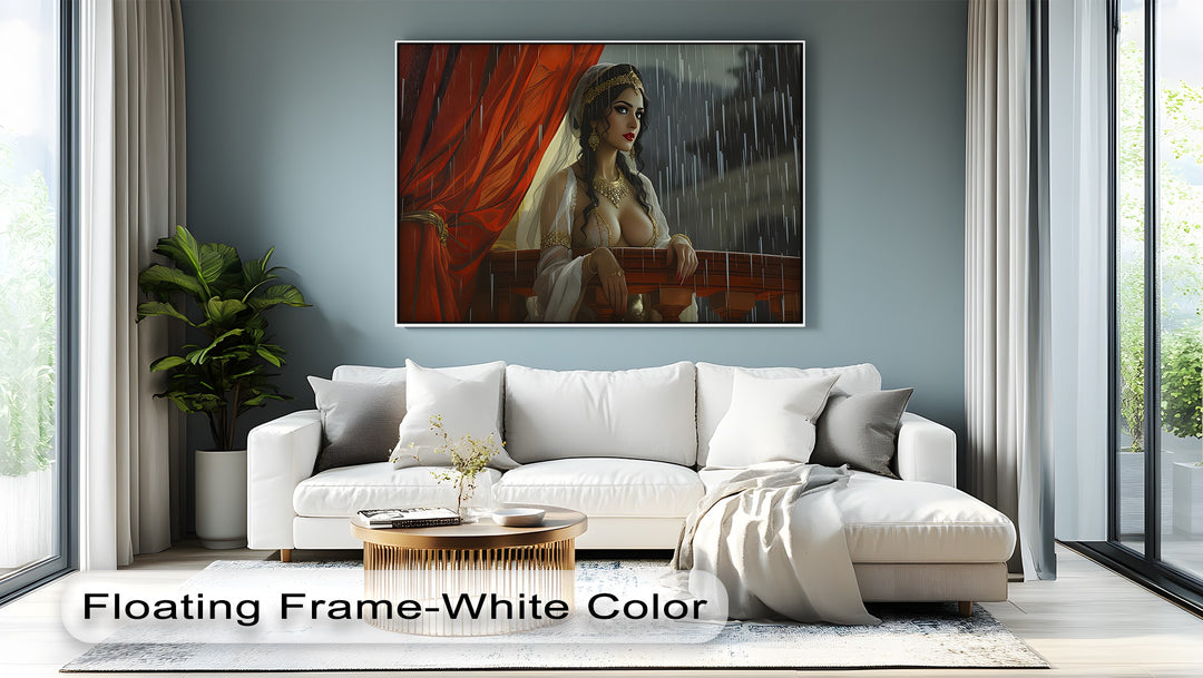 Velvet Rain – Balcony Erotic Canvas Wall Art | Framed Canvas