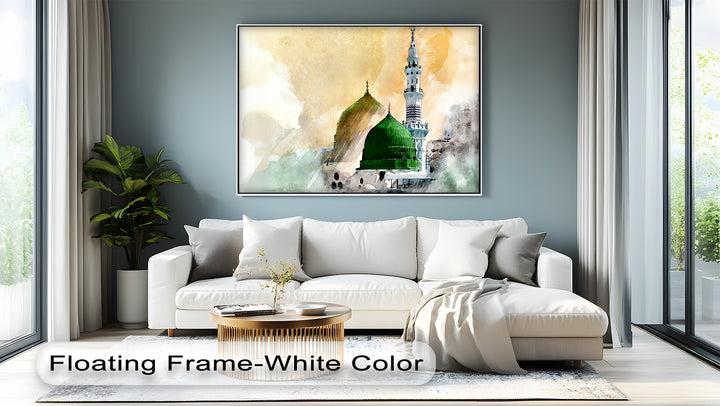 Masjid Al-Nabawi – Green Dome Islamic Wall Art