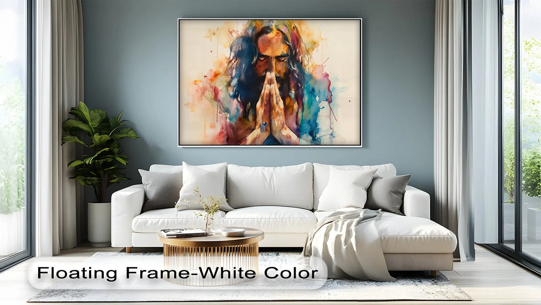 Sacred Stillness – Praying Jesus Canvas Print