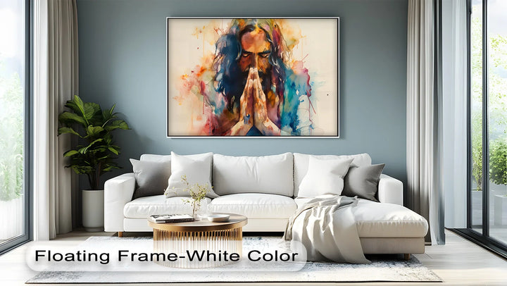 Sacred Stillness – Praying Jesus Canvas Print