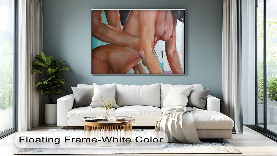 Tangled Flesh – Erotic Abstract Couple Canvas Wall Art | Biggest Canvas