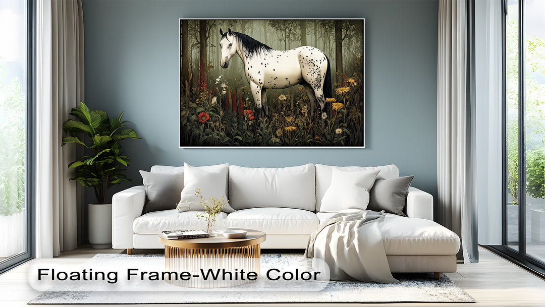 Spotted Serenity – Appaloosa Horse in Wildflower Forest Canvas Print