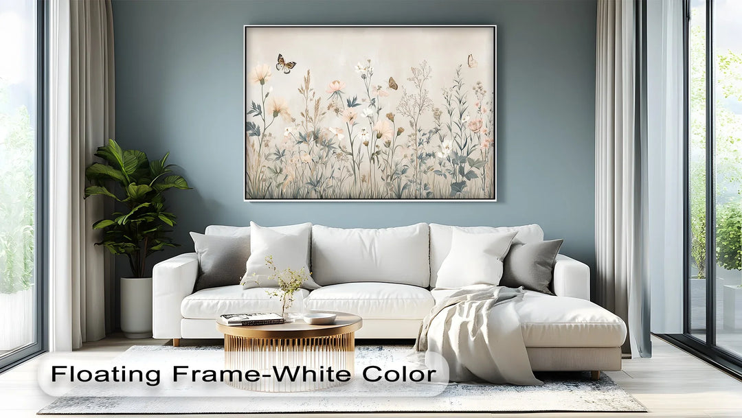 Whispers of Wildflowers – Soft Botanical Meadow Canvas Print - MyPhotoStation