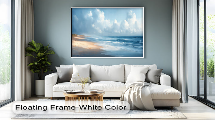 Golden Beach and Blue Ocean - Canvas Wall Art