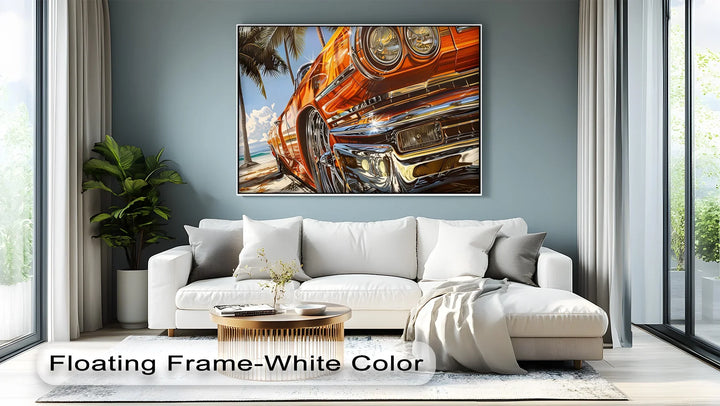 Classic Lowrider by the Beach - Car Canvas Print