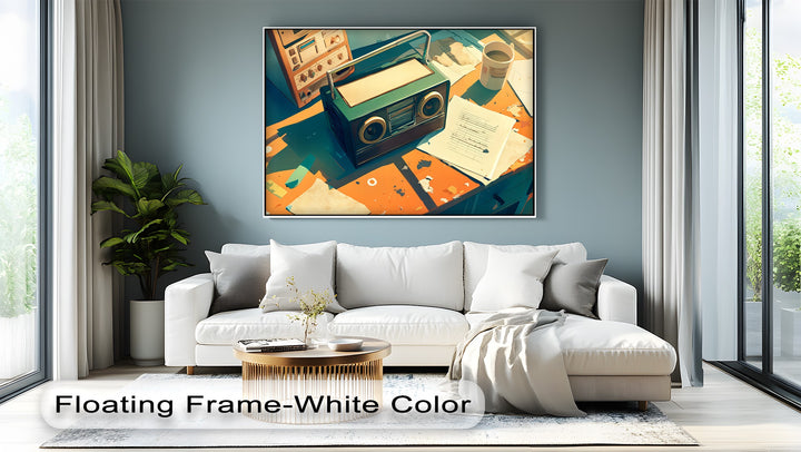 Studio Break – Retro Desk Radio Canvas Print