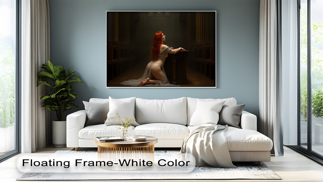 Divine Longing – Sexy Erotic Canvas Wall Art | Large Framed Bedroom Artwork