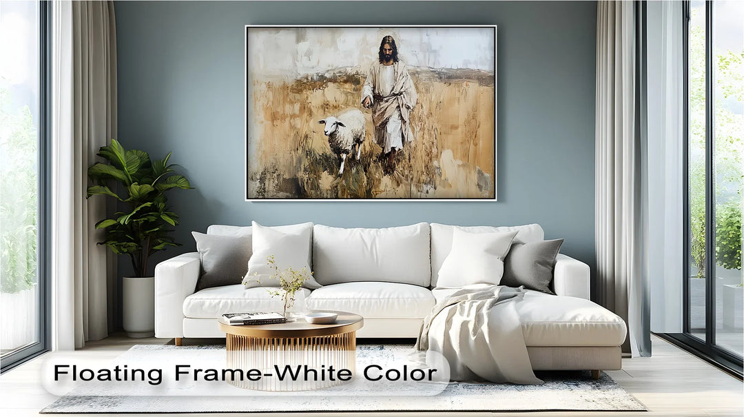 The Shepherd’s Walk – Jesus with a Lamb in a Wheat Field Canvas Print - MyPhotoStation