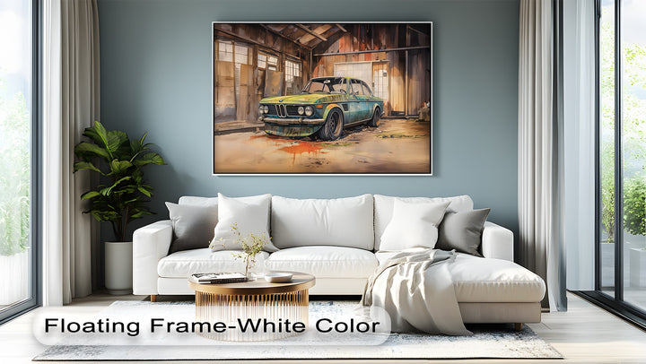 Abandoned BMW Classic – Car Canvas Print