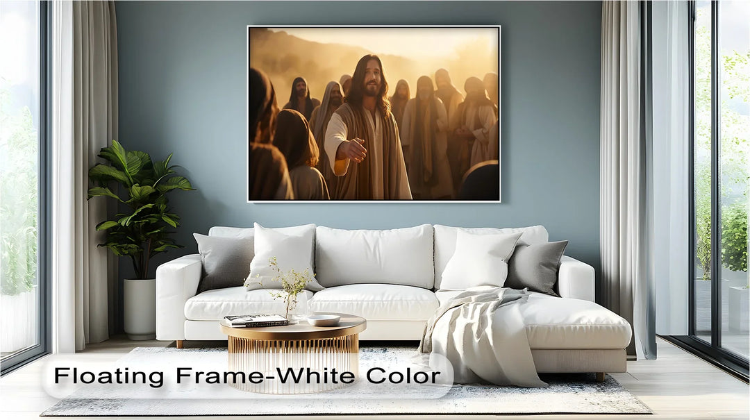 Come, Follow Me – Jesus Calling to the Crowd Canvas Print - MyPhotoStation
