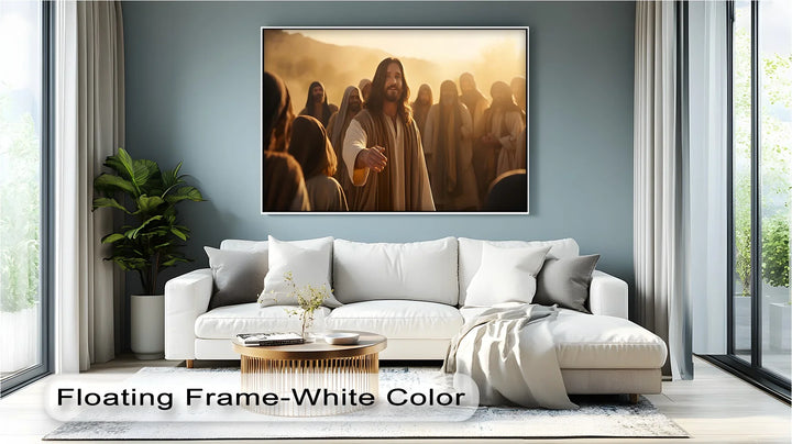 Come, Follow Me – Jesus Calling to the Crowd Canvas Print - MyPhotoStation