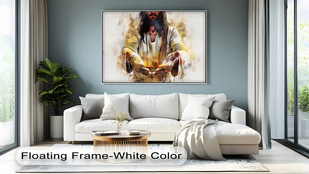 Divine Invitation – Open Hands of Jesus Canvas Print