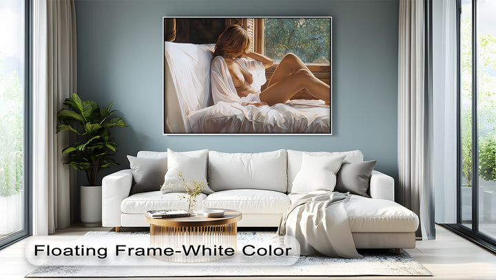 Morning Temptation – Framed Sensual Bedroom Canvas Wall Art | Sexy Art