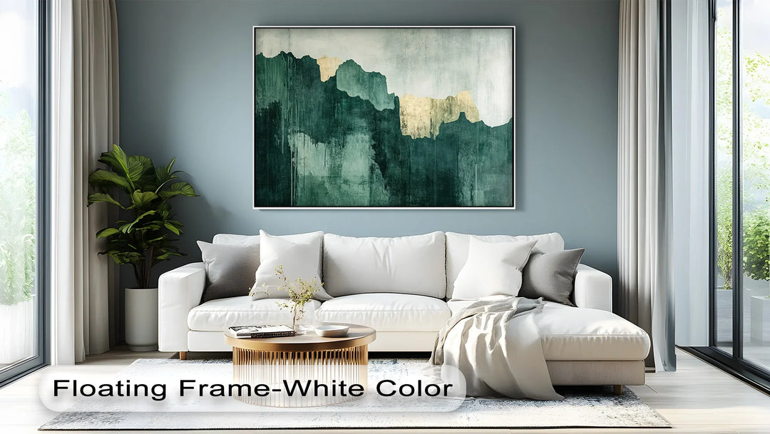 Golden Ridge Mist – Abstract Mountain Landscape Canvas Print - MyPhotoStation
