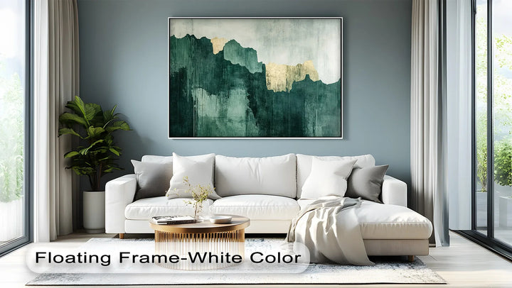 Golden Ridge Mist – Abstract Mountain Landscape Canvas Print - MyPhotoStation