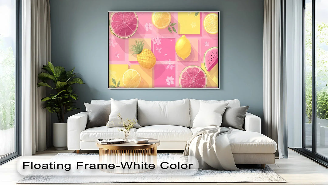 Tropical Fruit Vibes – Colorful Pineapple & Citrus Canvas Print - MyPhotoStation