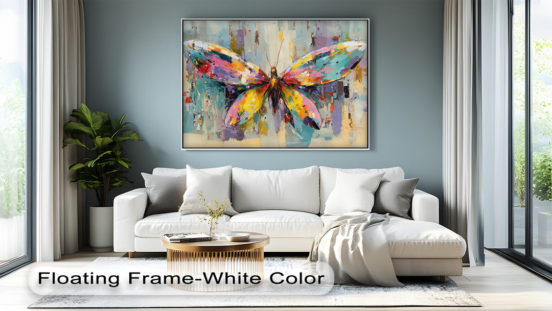 Radiant Transformation – Abstract Butterfly Canvas Print