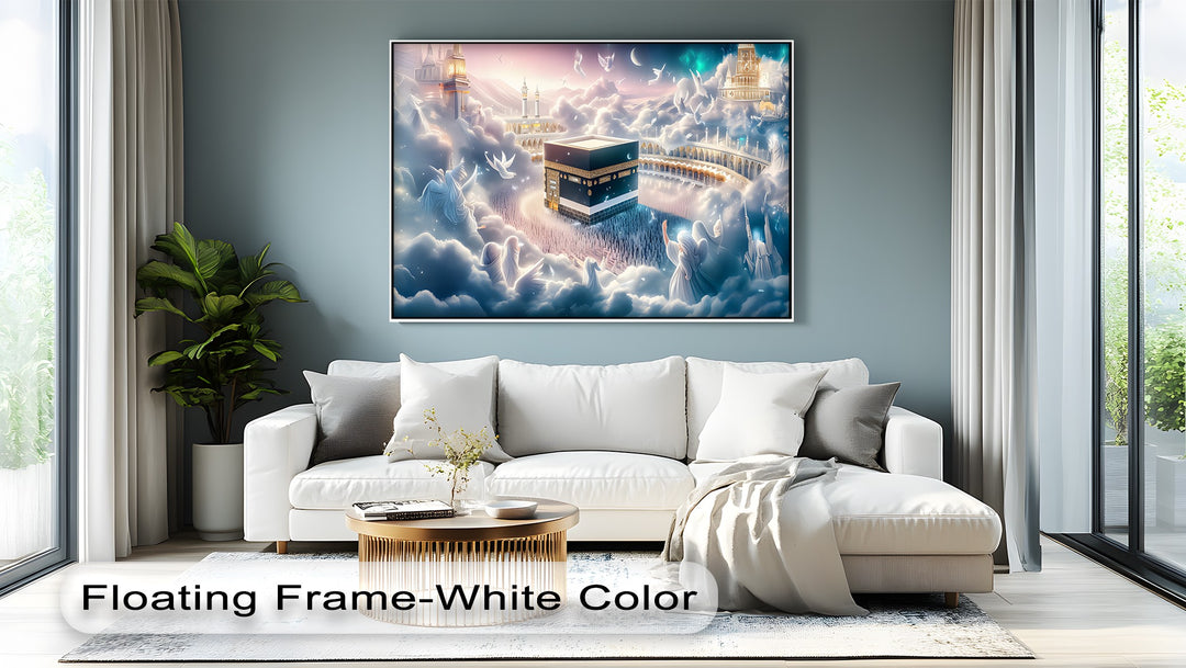 Kaaba in the Clouds – Spiritual Islamic Wall Art
