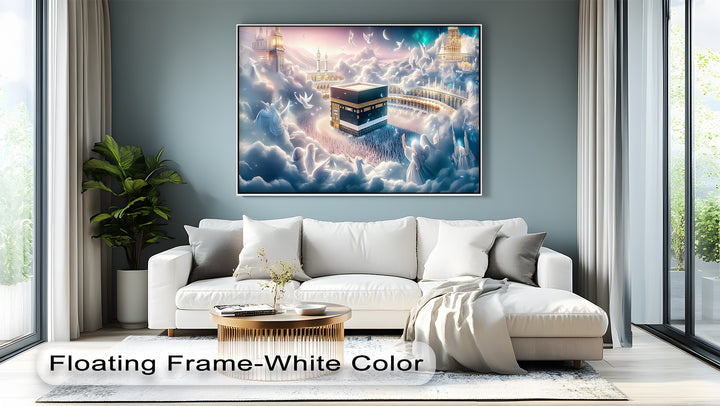Kaaba in the Clouds – Spiritual Islamic Wall Art
