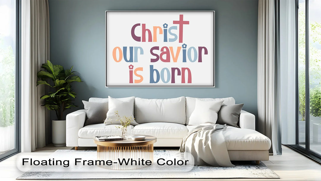 Christ Our Savior Is Born – Festive Christian Canvas Print - MyPhotoStation
