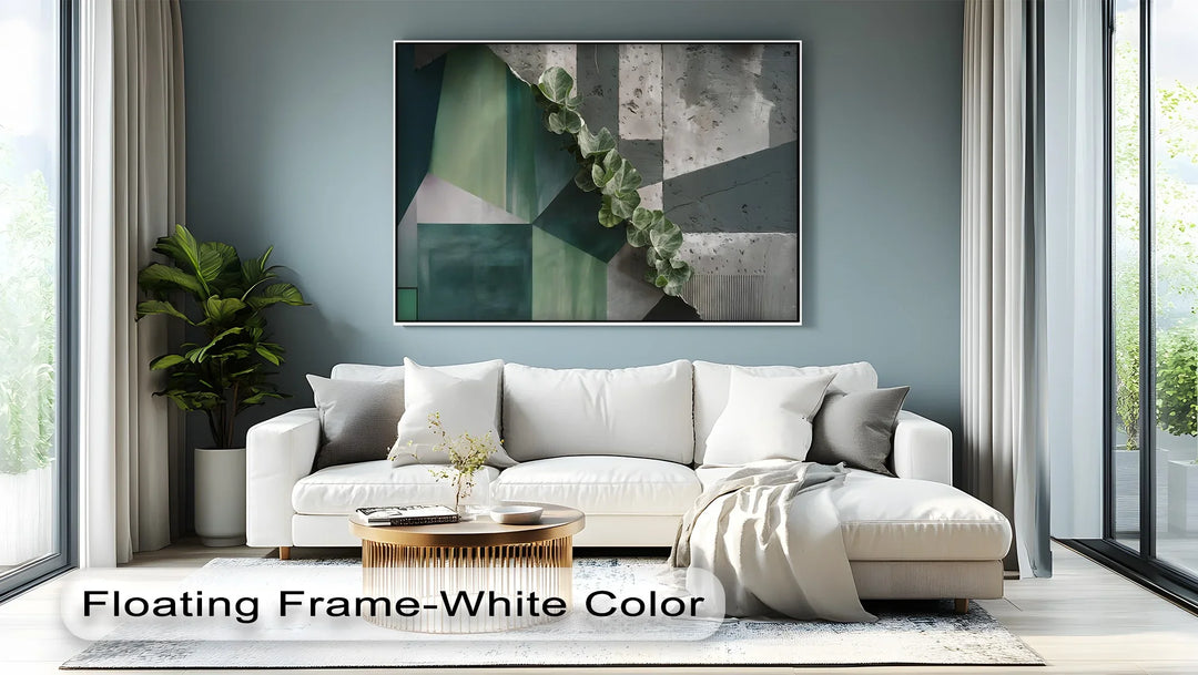 Urban Climb – Geometric Ivy Wall Canvas Print - MyPhotoStation