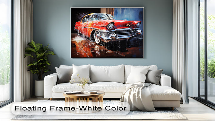 Classic Cadillac at the Car Wash – Car Canvas Print